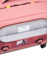 حقيبة ديلسي باريس المدرسية بأربع عجلات أفقية، موديل "العودة إلى المدرسة 2023" - مقاس 15.6 بوصة، طباعة وردية - 00338945219