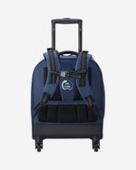 حقيبة ظهر ديلسي باريس "العودة إلى المدرسة 2023" بأربع عجلات عمودية - 15.6 بوصة، طباعة زرقاء - 00338945312