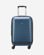 حقيبة سفر ديلسي باريس سيجور ٢.٠ صلبة بعجلات مزدوجة قابلة للتمدد، ٥٥ سم، لون أزرق - ٢٠٥٨٨٠٢٠٢