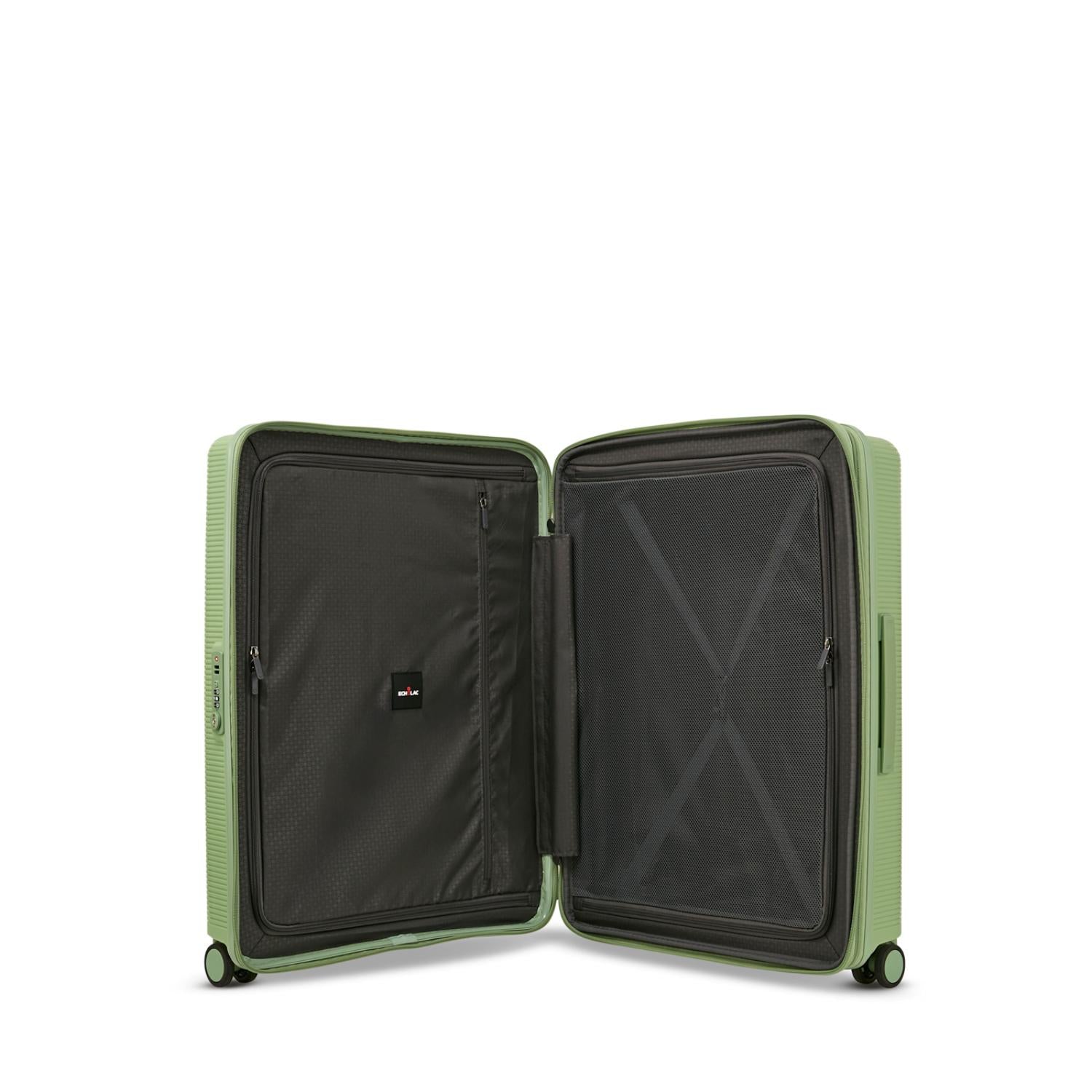 حقيبة أمتعة إيكولاك فورزا الصلبة القابلة للتوسيع بأربع عجلات مزدوجة