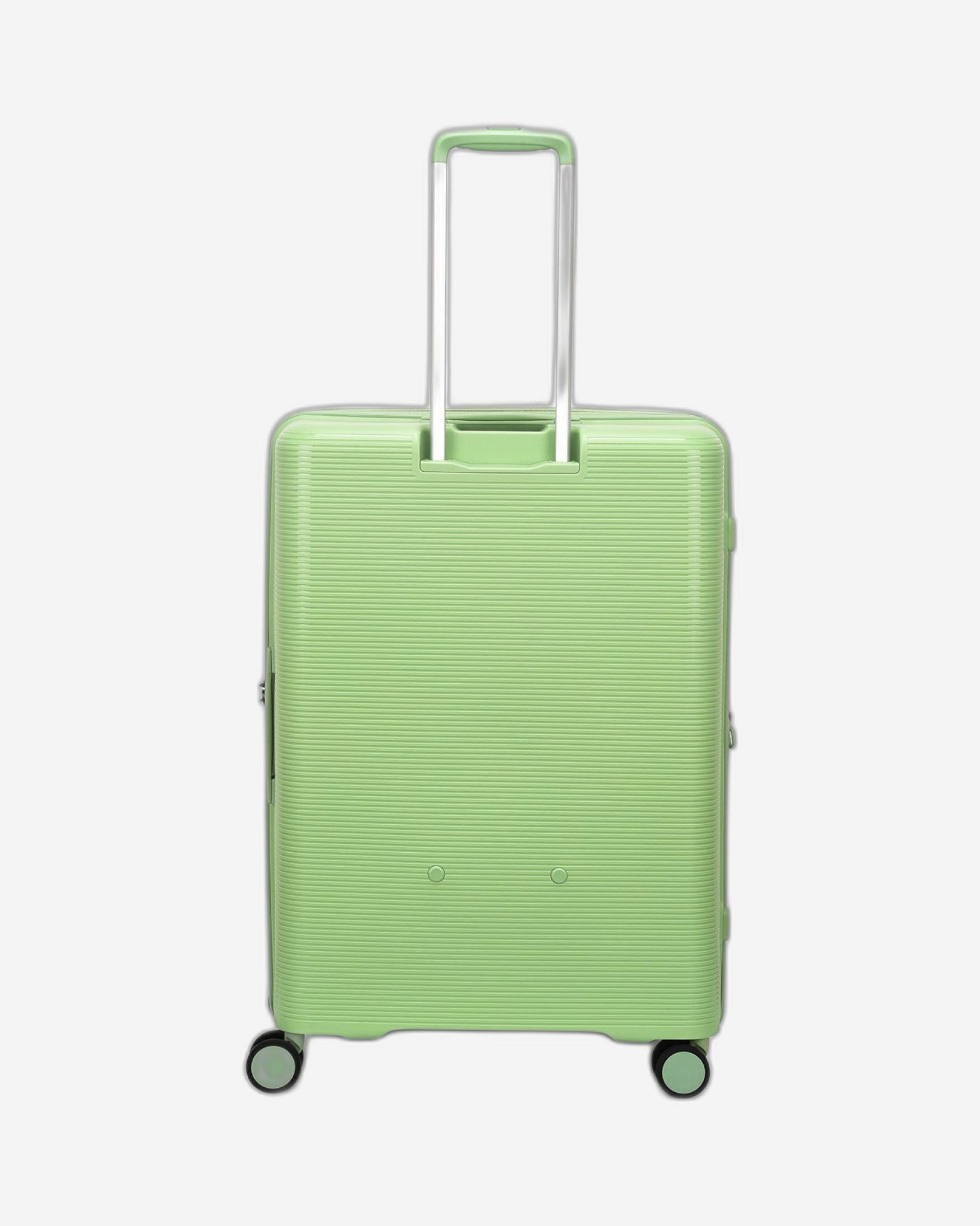 مجموعة أمتعة إيكولاك فورزا ٥٥+٦٥+٧٥ سم، حقيبة صلبة بأربع عجلات مزدوجة قابلة للتوسيع، مناسبة للمقصورة وتسجيل الوصول، لون أخضر مرجاني