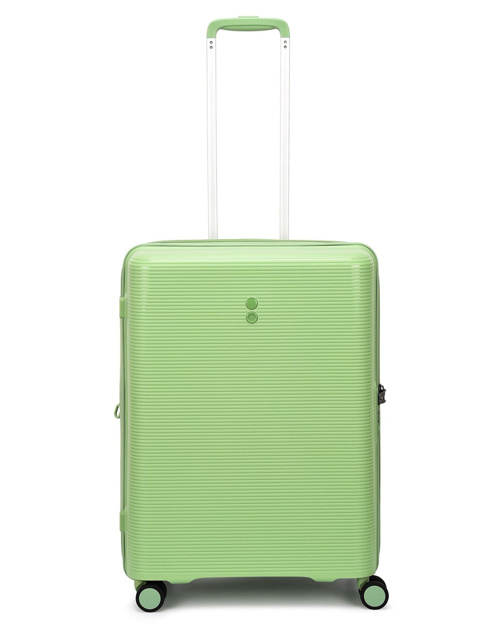 مجموعة أمتعة إيكولاك فورزا ٥٥+٦٥+٧٥ سم، حقيبة صلبة بأربع عجلات مزدوجة قابلة للتوسيع، مناسبة للمقصورة وتسجيل الوصول، لون أخضر مرجاني