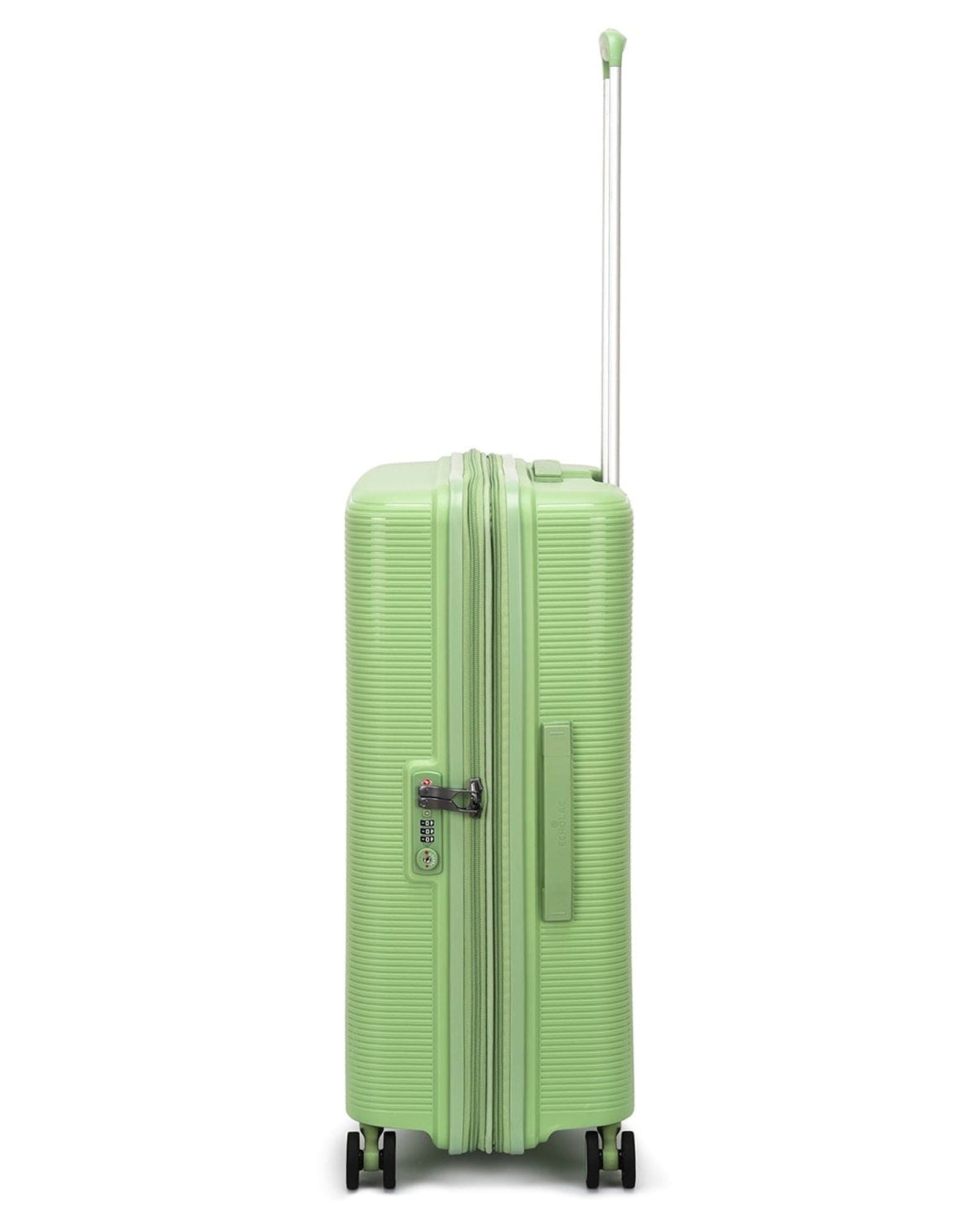 مجموعة أمتعة إيكولاك فورزا ٥٥+٦٥+٧٥ سم، حقيبة صلبة بأربع عجلات مزدوجة قابلة للتوسيع، مناسبة للمقصورة وتسجيل الوصول، لون أخضر مرجاني