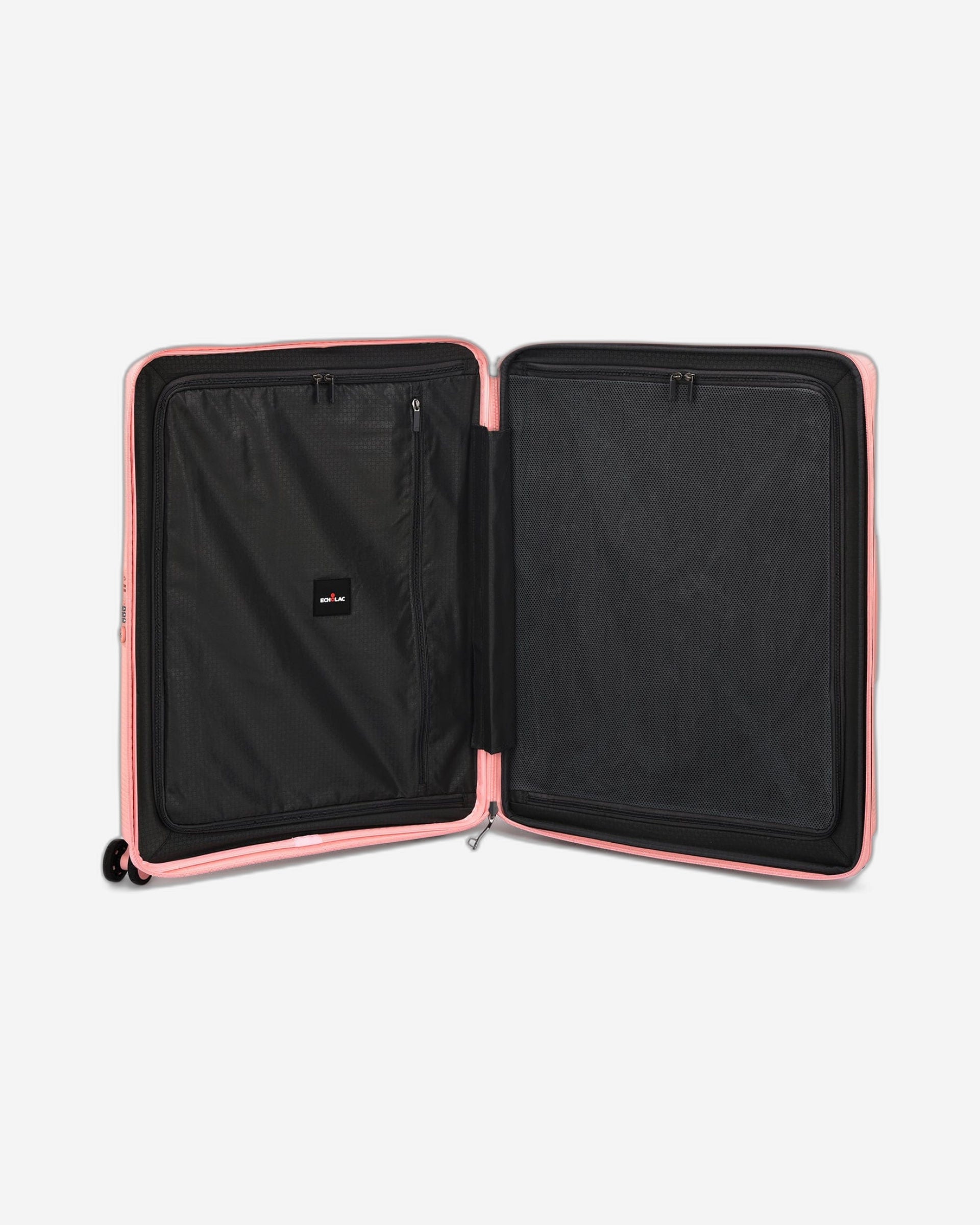 مجموعة أمتعة إيكولاك فورزا ٥٥+٦٥+٧٥ سم، حقيبة صلبة بأربع عجلات مزدوجة قابلة للتوسيع، لون وردي باشن