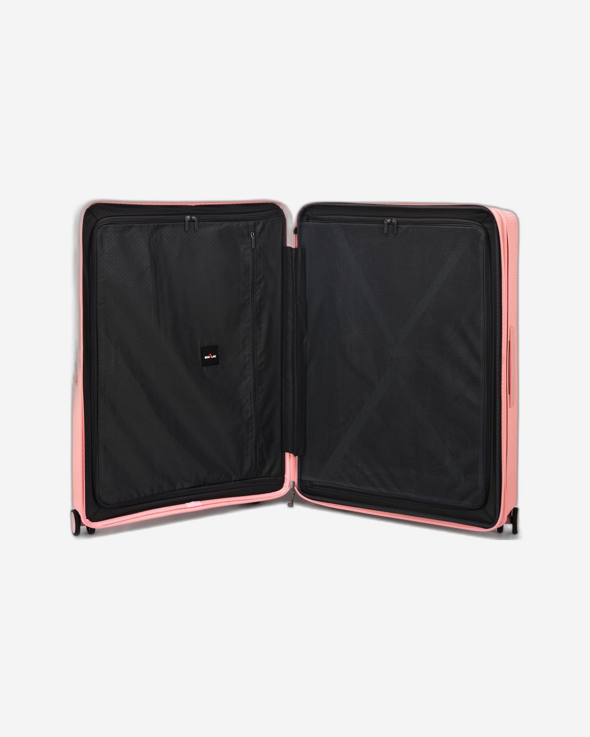 مجموعة أمتعة إيكولاك فورزا ٥٥+٦٥+٧٥ سم، حقيبة صلبة بأربع عجلات مزدوجة قابلة للتوسيع، لون وردي باشن