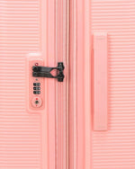 مجموعة أمتعة إيكولاك فورزا ٥٥+٦٥+٧٥ سم، حقيبة صلبة بأربع عجلات مزدوجة قابلة للتوسيع، لون وردي باشن