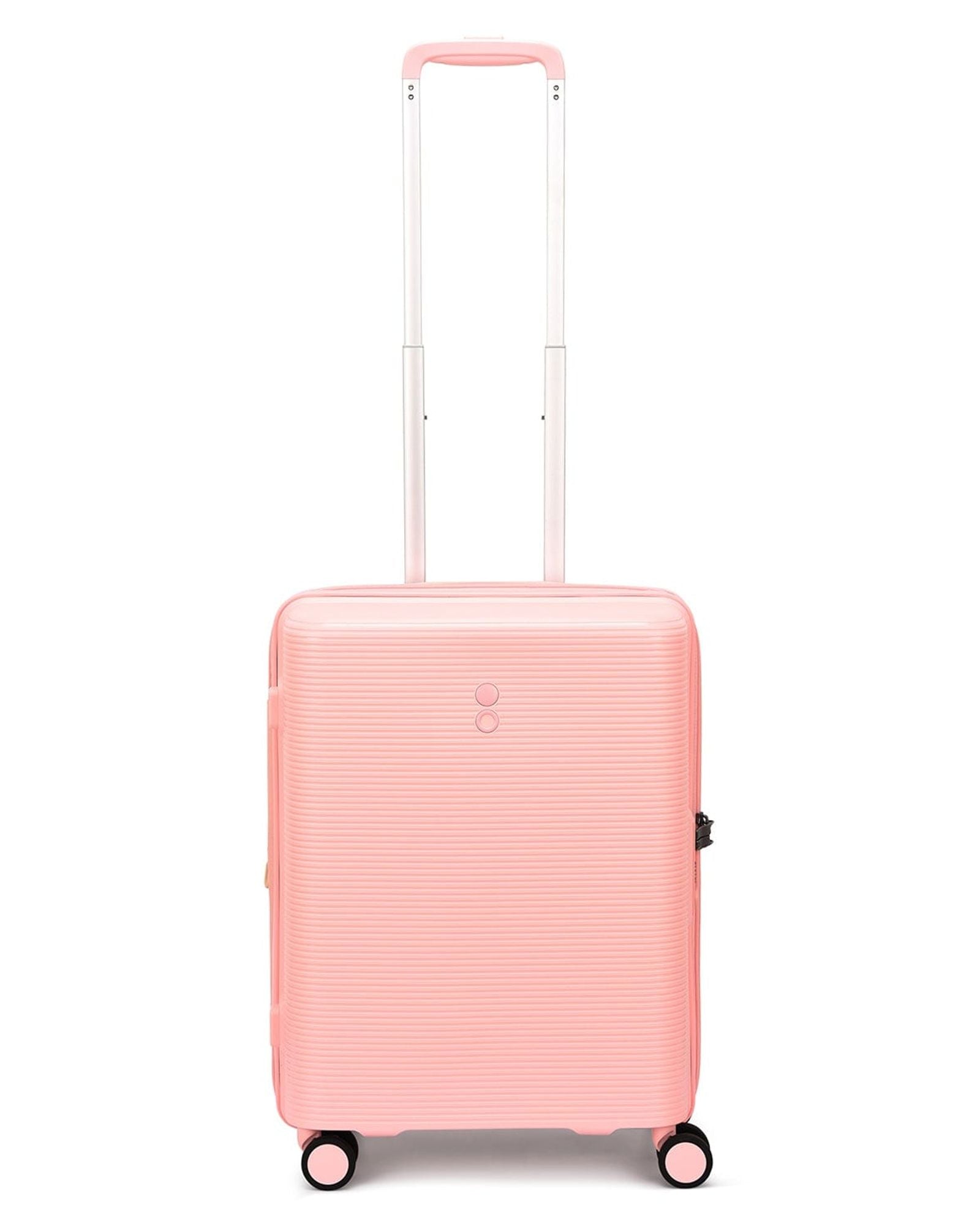 مجموعة أمتعة إيكولاك فورزا ٥٥+٦٥+٧٥ سم، حقيبة صلبة بأربع عجلات مزدوجة قابلة للتوسيع، لون وردي باشن