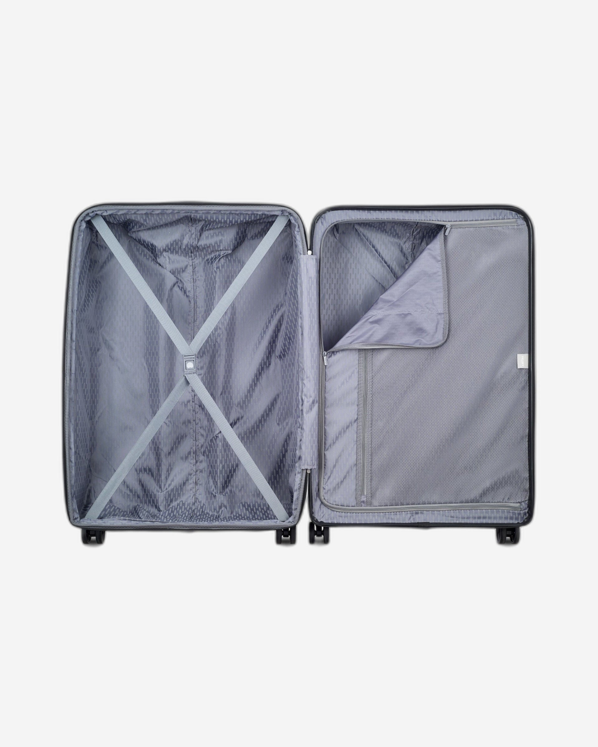 طقم ديلسي باريس كريستين، قطعتين، 55+82 سم، حقيبة صلبة، 4 عجلات مزدوجة، قابلة للتوسيع، مناسبة لكابينة السفر وتسجيل الوصول، لون أسود