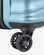 مجموعة حقائب ديلسي باريس تيفاني الصلبة بأربع عجلات مزدوجة قابلة للتوسيع، مقاس 55+70+82 سم، لون أزرق + حقيبة ظهر مجانية