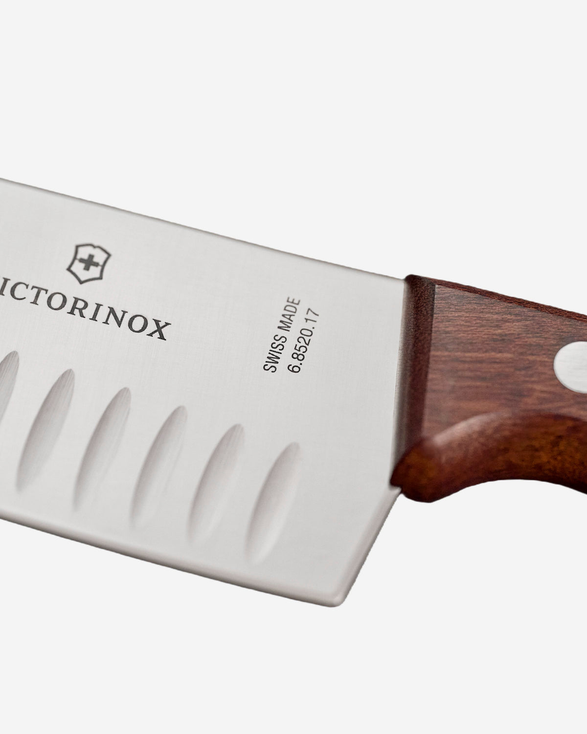 Victorinox Wood Santoku Knife 17cm Straight Fluted Modified Maple Gift Box- 6.8520.17G
