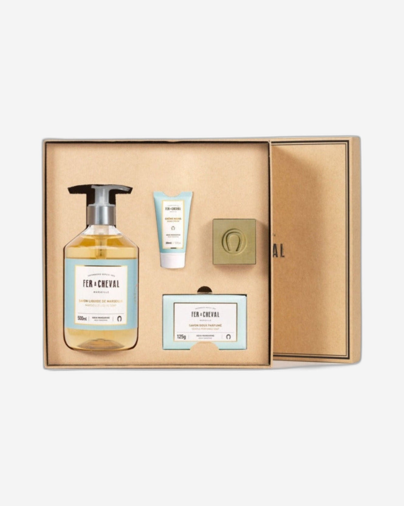 مجموعة هدايا Fer A Cheval "Coffret Aqua Mandarine" Pure Olive Aqua Tangerine - مجموعة هدايا