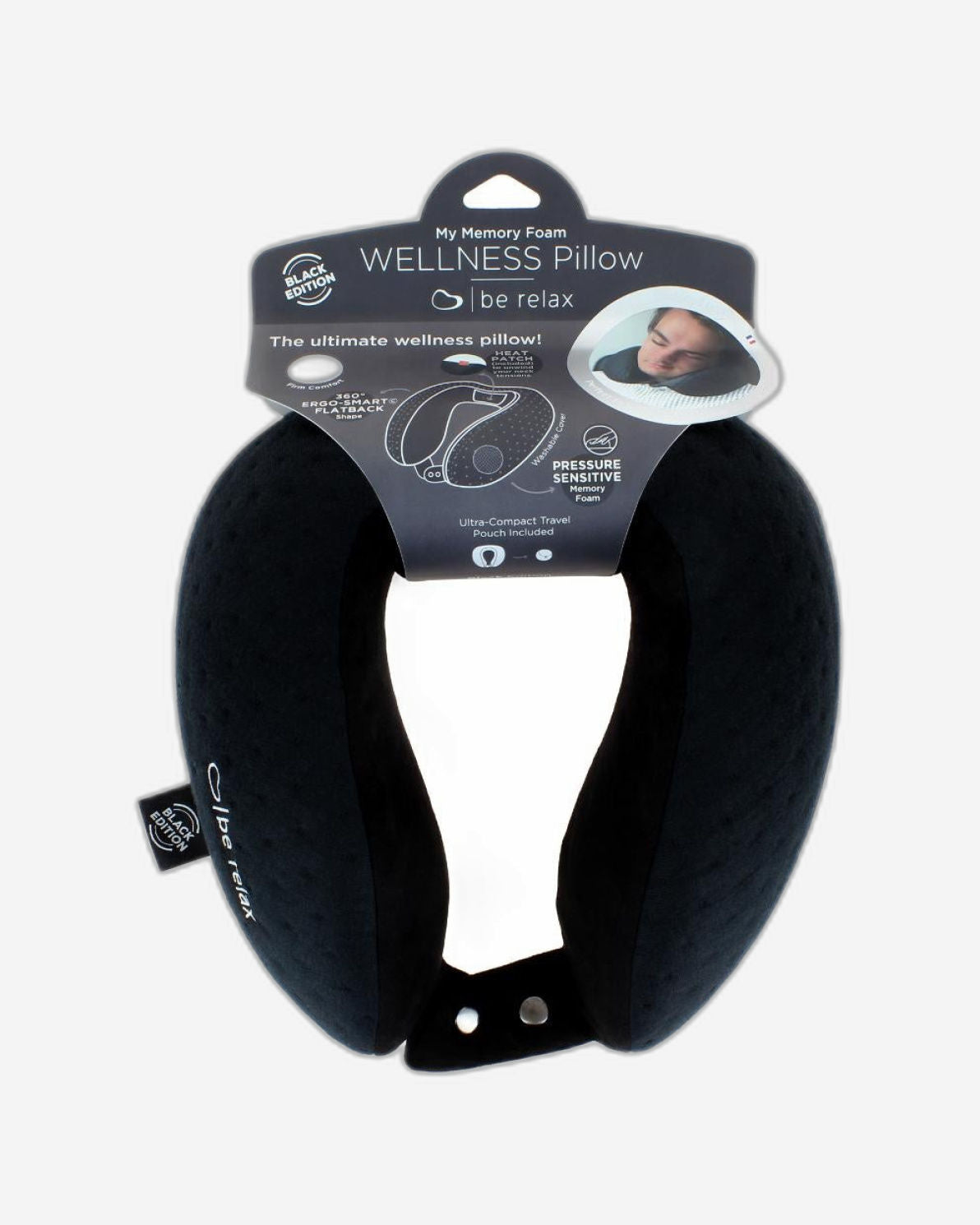 وسادة بي ريلاكس ماي ميموري فوم للعناية الفائقة - لون أسود