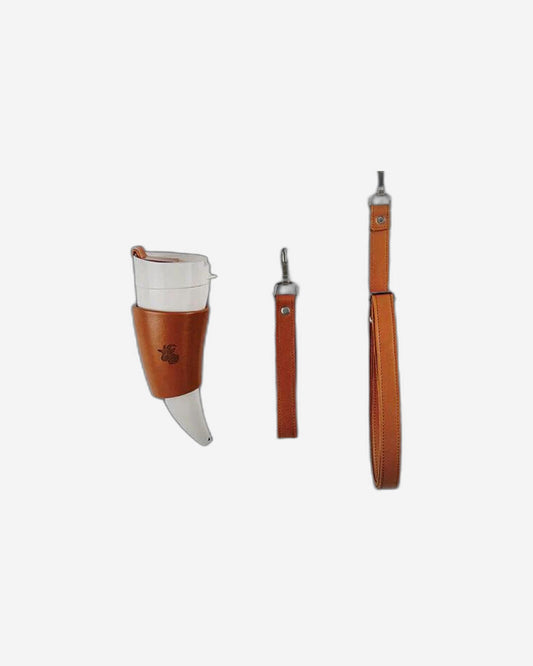 كوب جوت ستوري من الجلد الصناعي باللون البني 470 مل