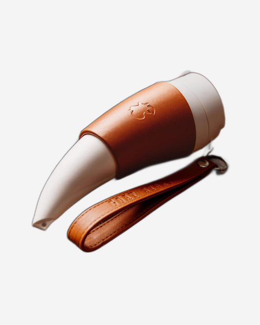 كوب جوت ستوري من الجلد الصناعي باللون البني 350 مل