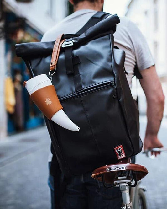 كوب جوت ستوري من الجلد الطبيعي باللون البني 350 مل