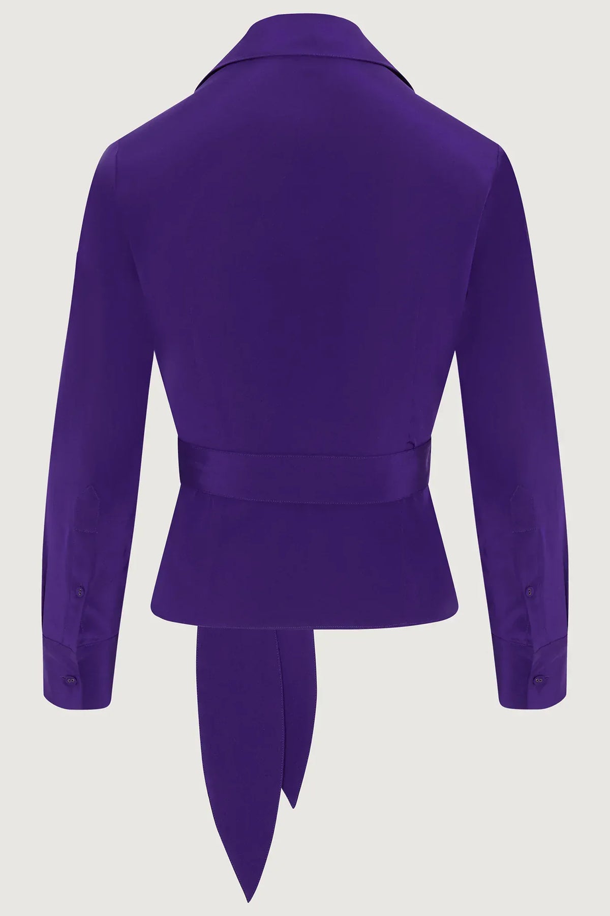 Genevieve Silk Wrap Shirt in Black