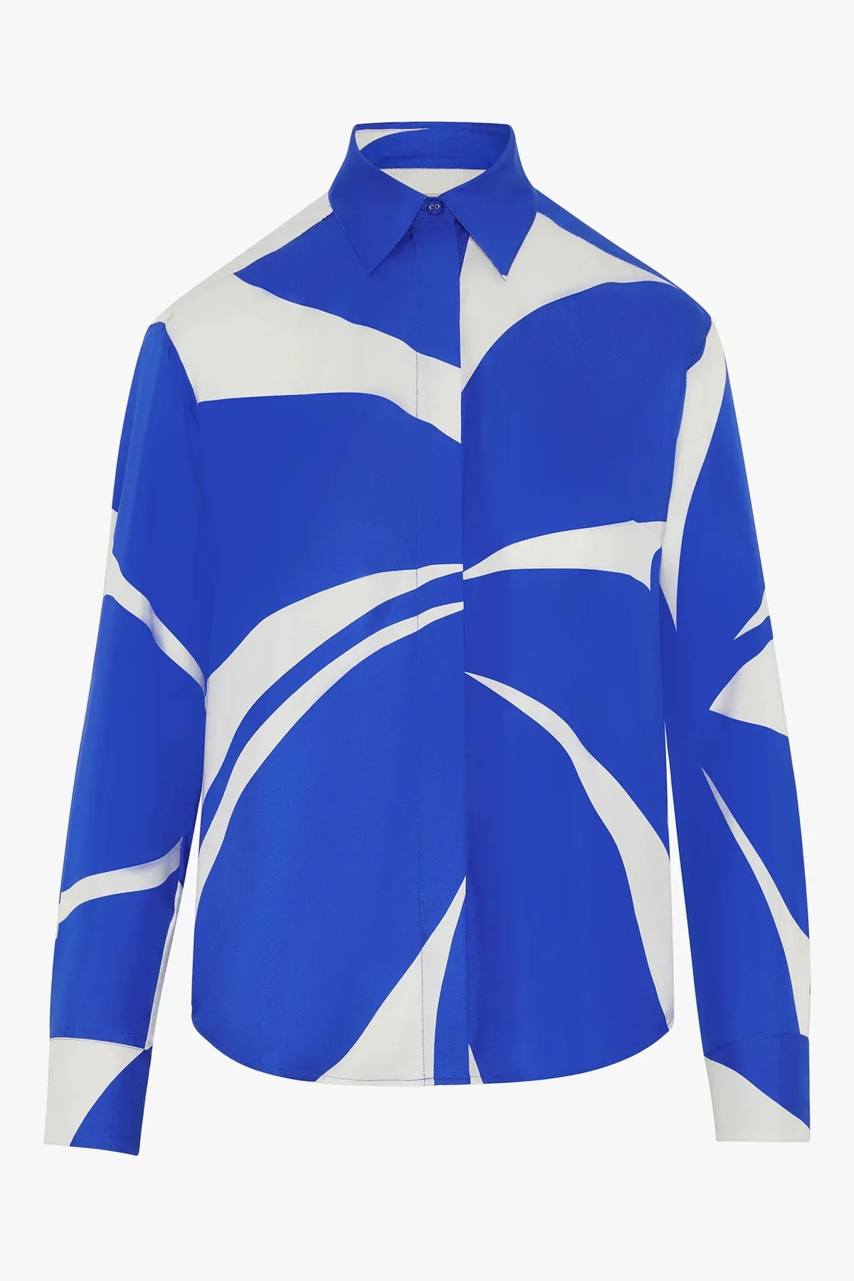 Gail Silk Twill Printed Shirt in Black
