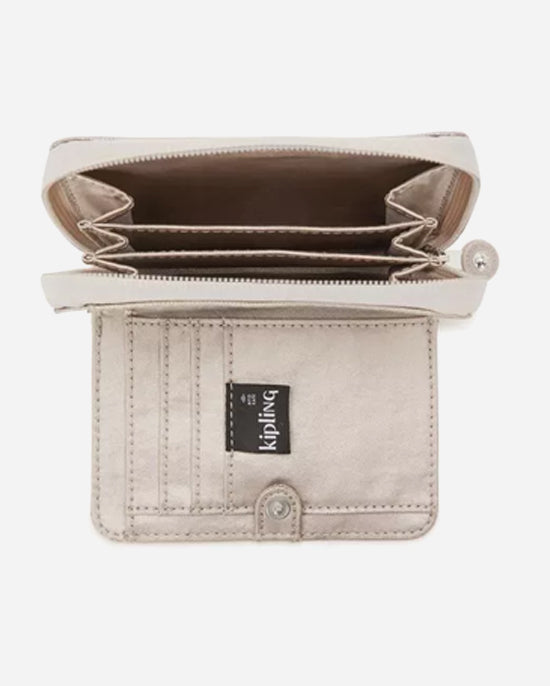 محفظة كيبلينج موني لوف ميتاليك جلو متوسطة الحجم C2I7276-48I