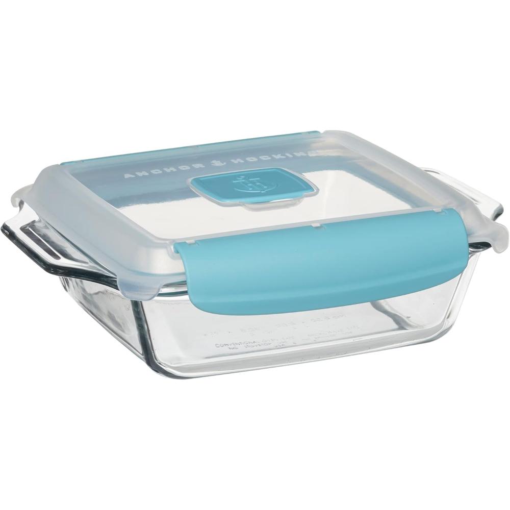 Anchor Hocking, Square Baking Dish with TrueLock Locking Lid-(14017), 2.0Ltr