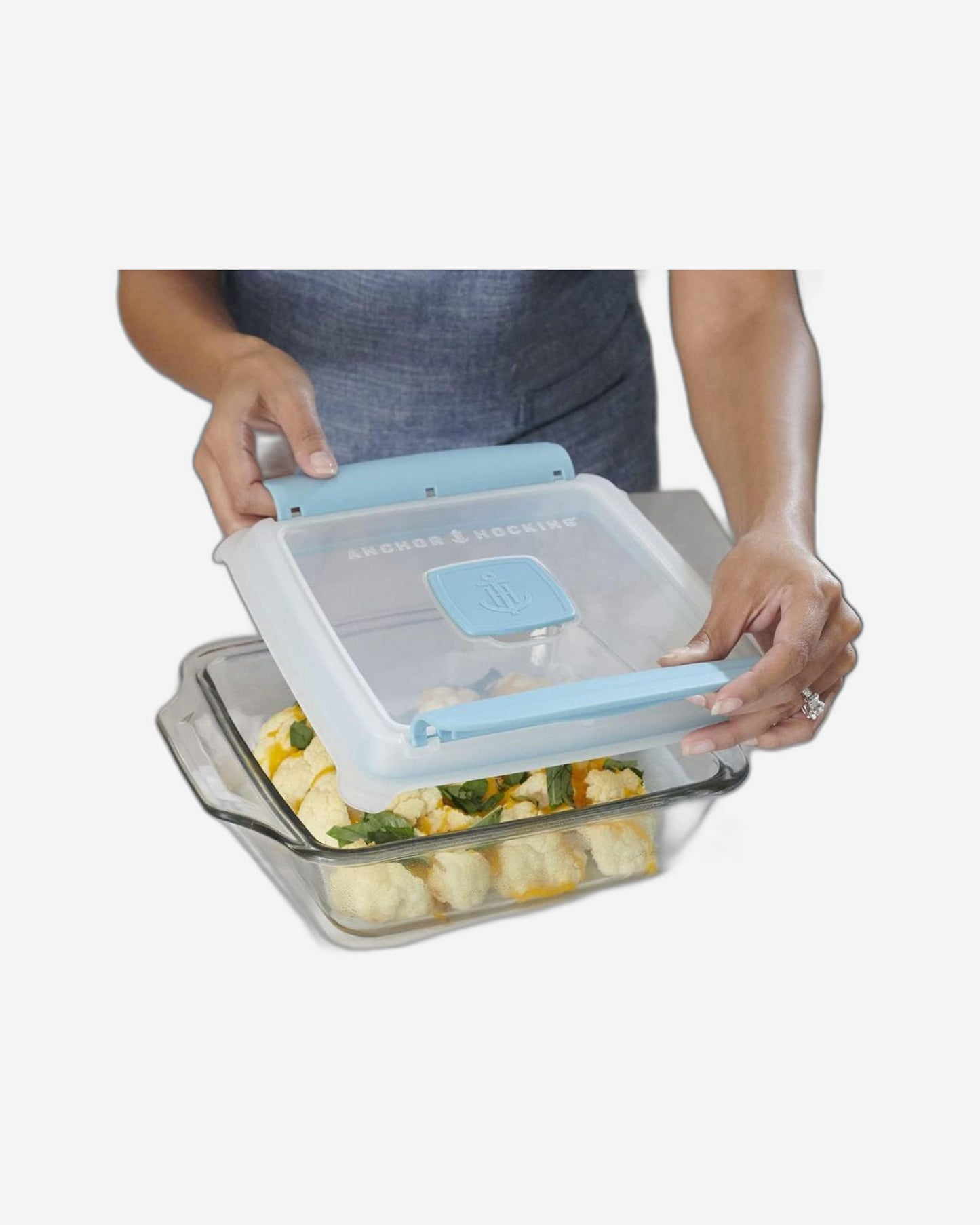 أنكور هوكينج، طبق خبز مربع مع غطاء قفل ترولوك - (14017)، سعة 2.0 لتر