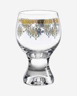 مجموعة ديملاج ريحان من 6 قطع سيقان كأس (ذهبي وأزرق)