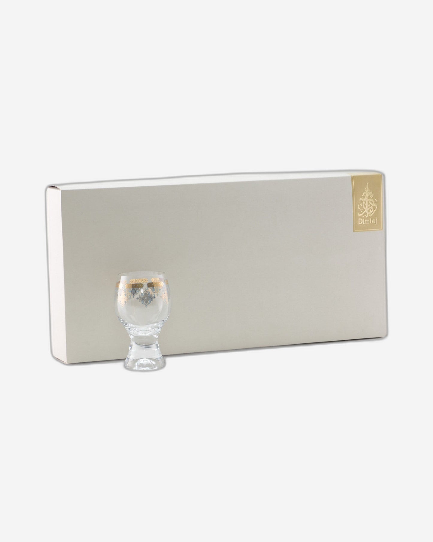 سيقان كؤوس ديملاج ريحان، 6 قطع، ذهبي وأزرق