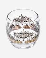 مجموعة ديملاج ريحان من 6 أكواب قصيرة (ذهبي وأسود)