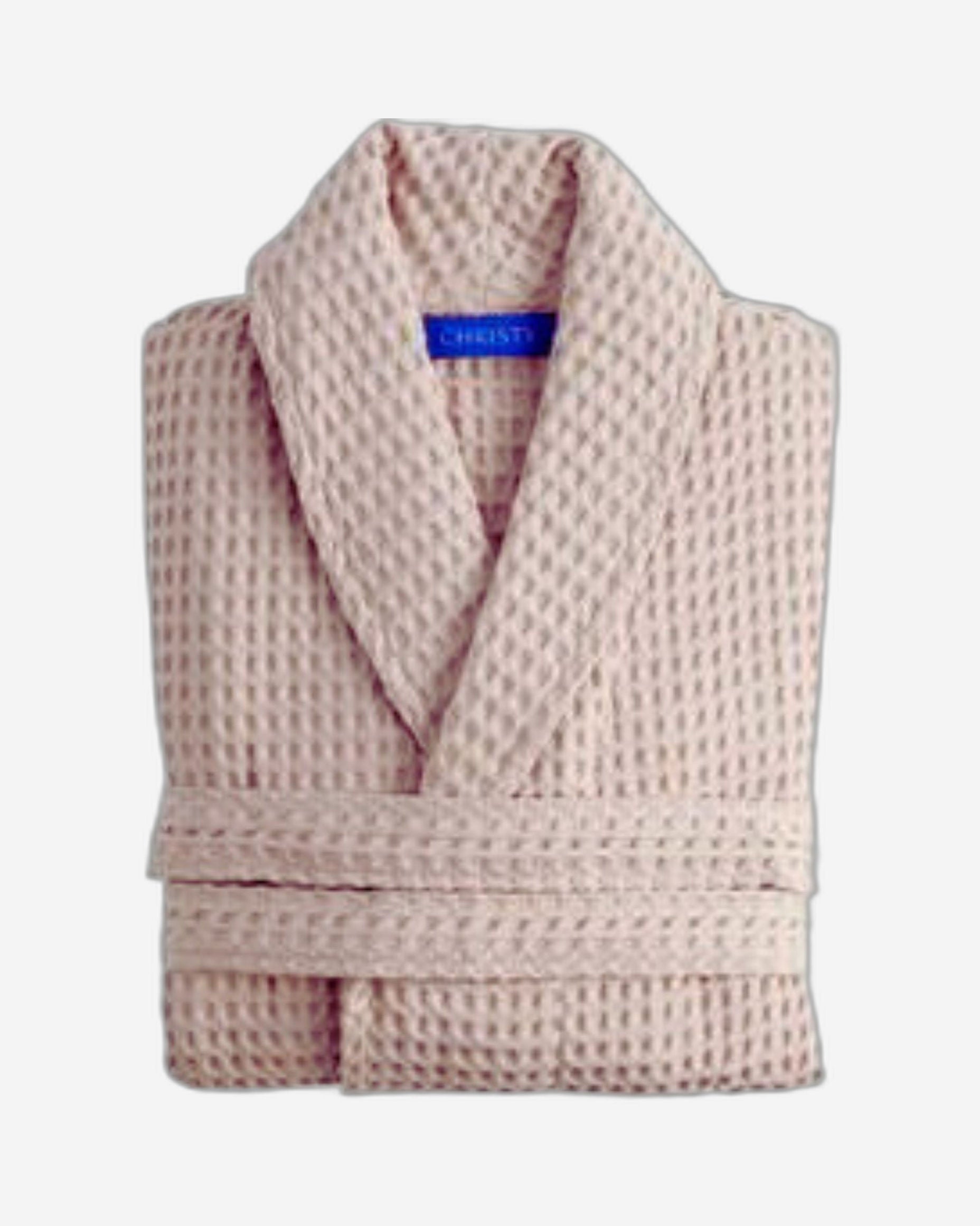 رداء حمام كريستي "وافل روب" بلون وردي باهت