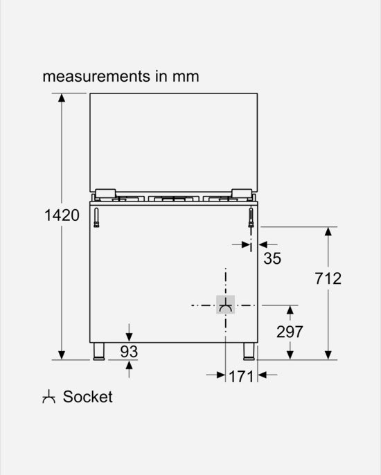 Bosch Series 6 Gas Cooker 5 Burners Rotisserie Steel