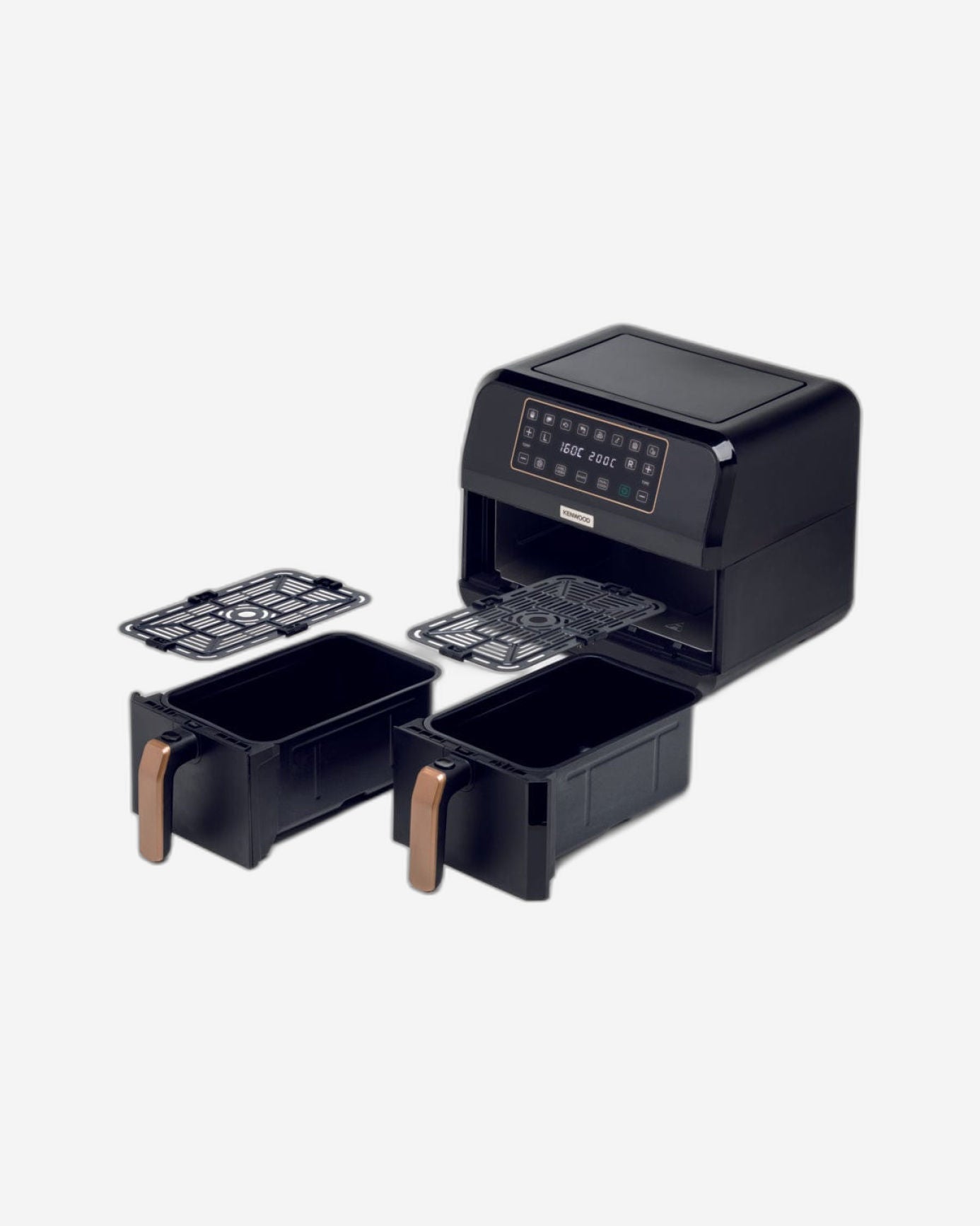 مقلاة كينوود الرقمية المزدوجة الهوائية سعة 4 لتر + 4 لتر