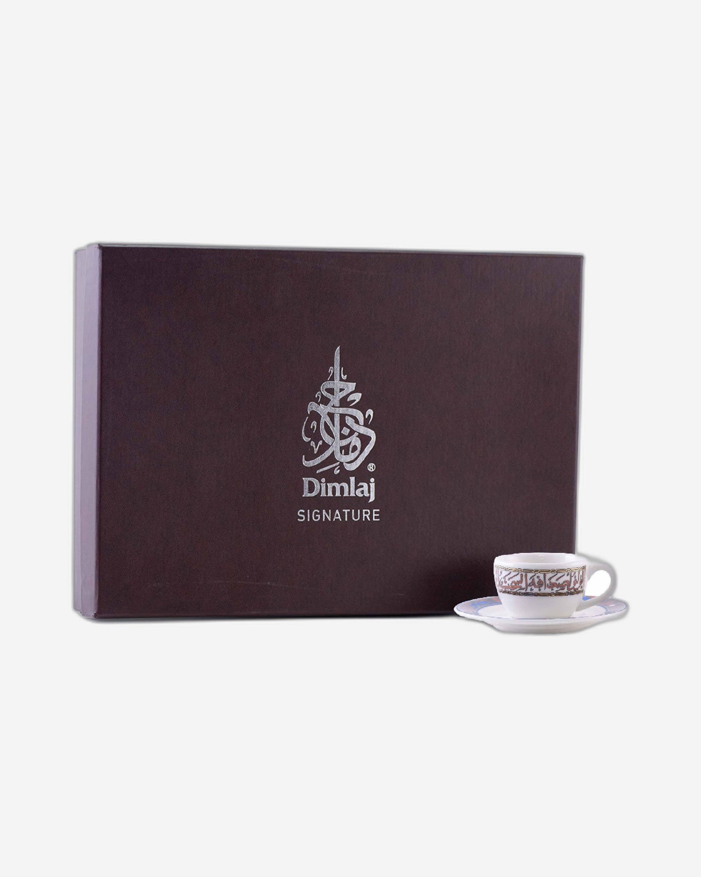 طقم فناجين وصحون قهوة ديملاج ميلانج، 6 قطع، ذهبي وبني