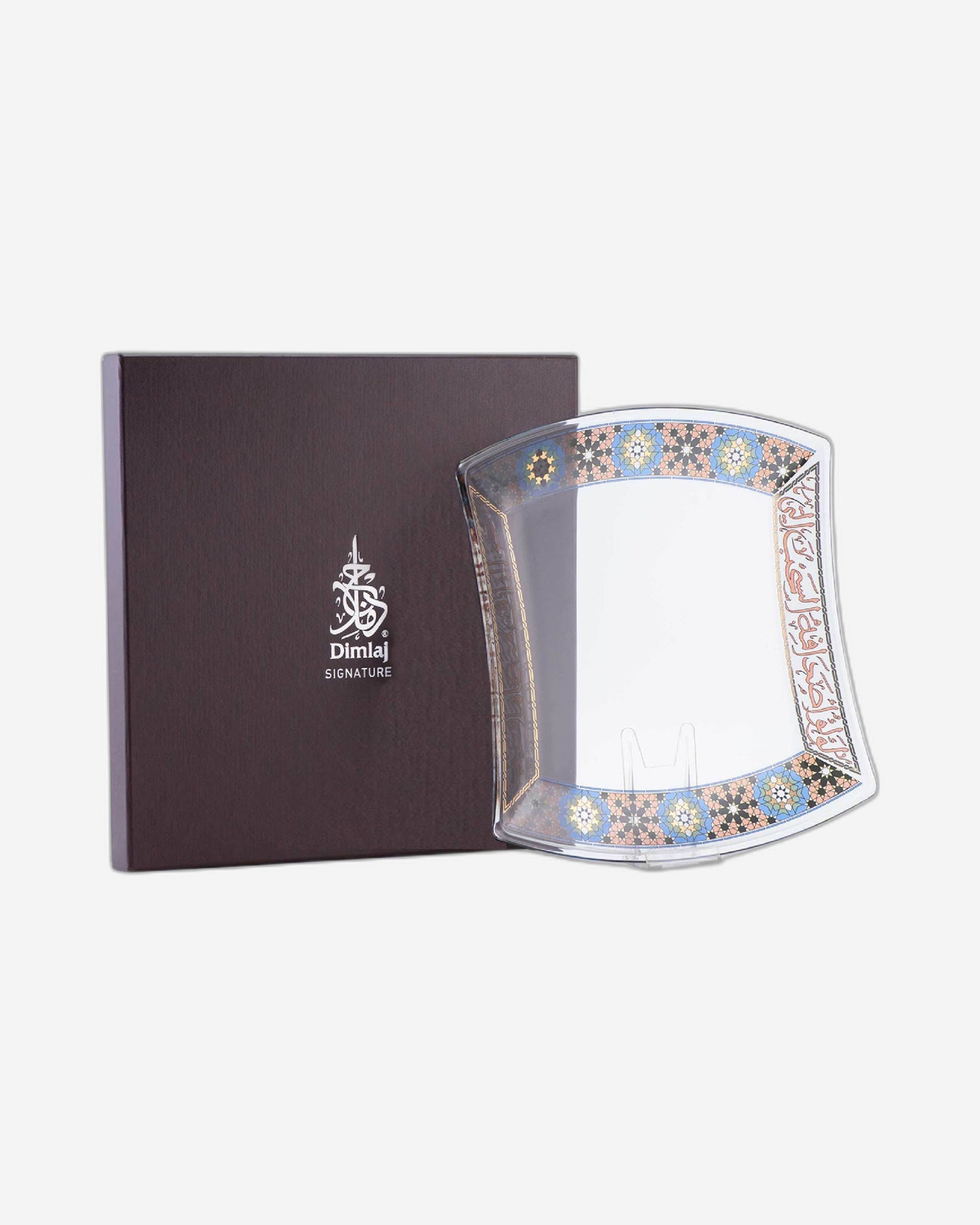 طبق تقديم كبير من ديملاج ميلانج باللونين الذهبي والأسود