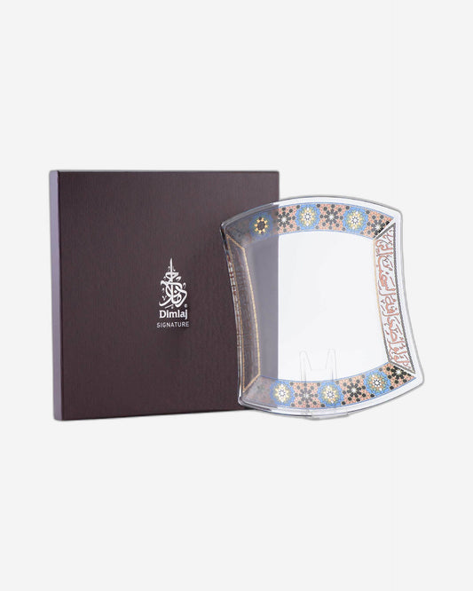 طبق تقديم كبير من ديملاج ميلانج باللونين الذهبي والأسود