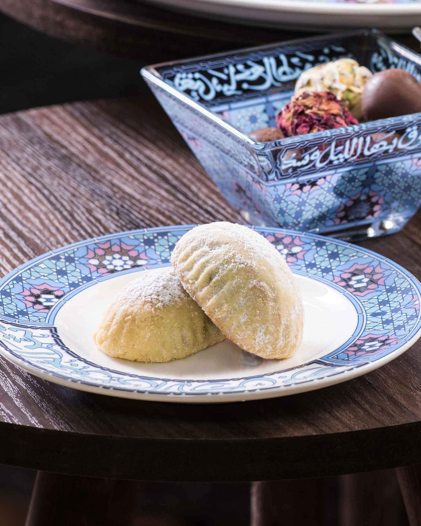 أطباق ديملاج ميلانج 6 قطع بلاتينيوم وأزرق