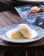 مجموعة أطباق ديملاج ميلانج، 6 قطع (بلاتيني وأزرق)