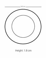 مجموعة أطباق ديملاج ميلانج، 6 قطع (بلاتيني وأزرق)