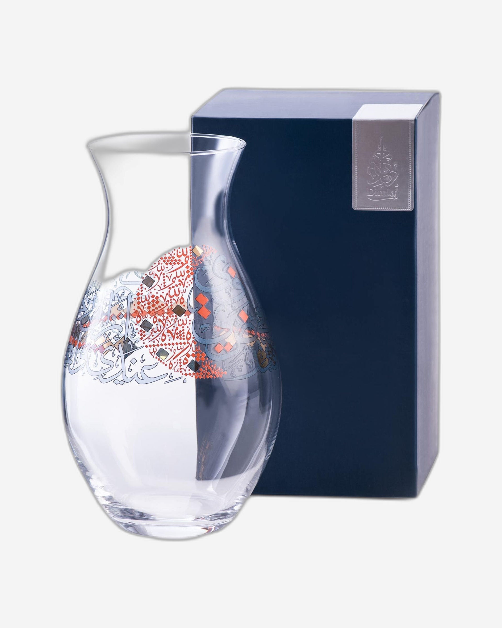 دملاج سراج مزهرية كبيرة (ذهبي وبرتقالي)