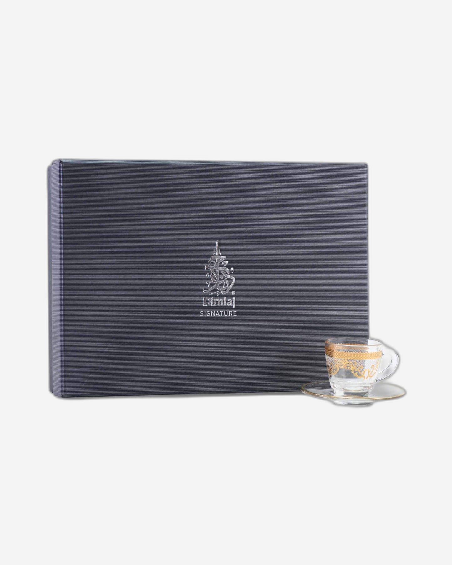 طقم فناجين وصحون قهوة ديملاج ترينا، 6 قطع، ذهبي