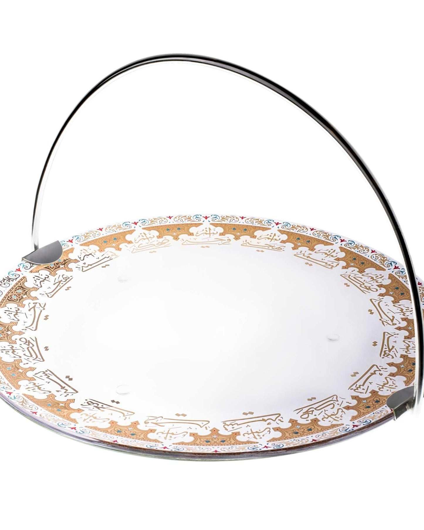 صينية تقديم كبيرة من ديملاج سرور بمقبض ذهبي