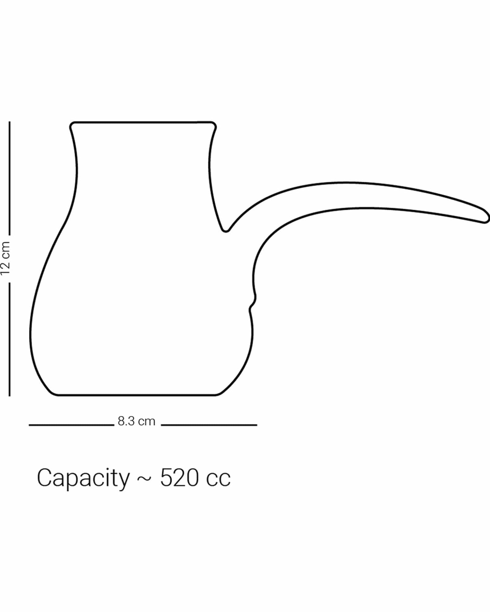 إبريق قهوة تركية كبير من ديملاج كريم (ذهبي)