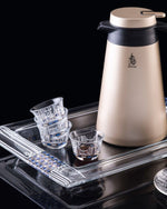 مجموعة ديملاج أصالة من 6 فناجين قهوة (ذهبي وأزرق)