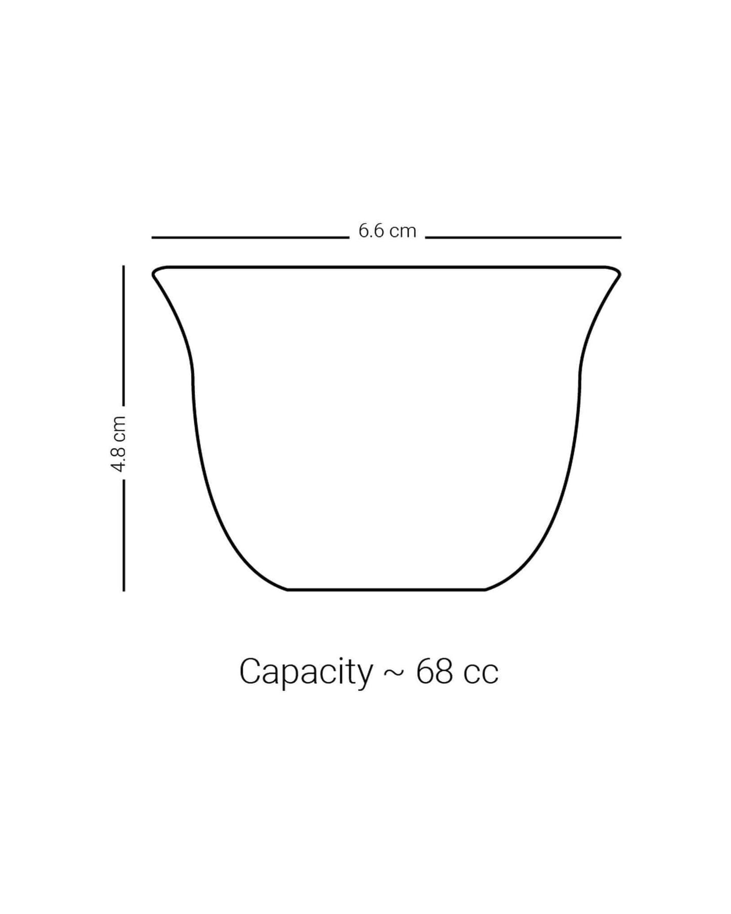 أكواب ديملاج أسالا كاوا، 6 قطع، ذهبي وأزرق