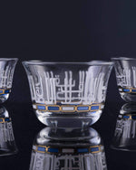 مجموعة ديملاج أصالة من 6 فناجين قهوة (ذهبي وأزرق)