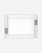 طبق تقديم مستطيل كبير من ديملاج أصالة (ذهبي وأخضر)