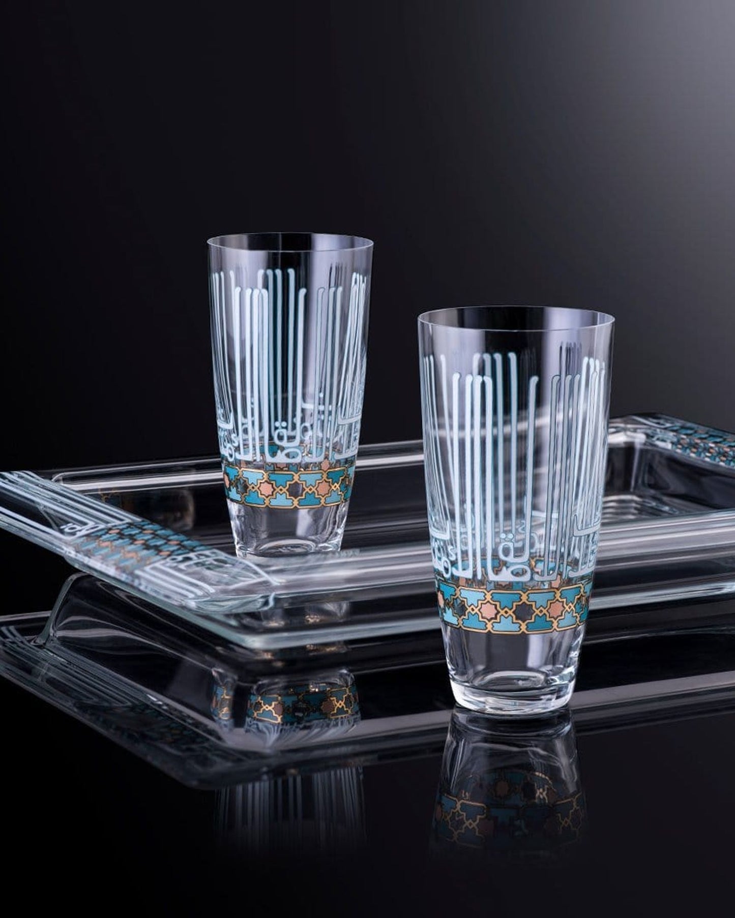 طبق تقديم ديملاج أسالا مستطيل كبير ذهبي وأخضر