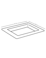 طبق تقديم مستطيل كبير من ديملاج أصالة (ذهبي وأخضر)