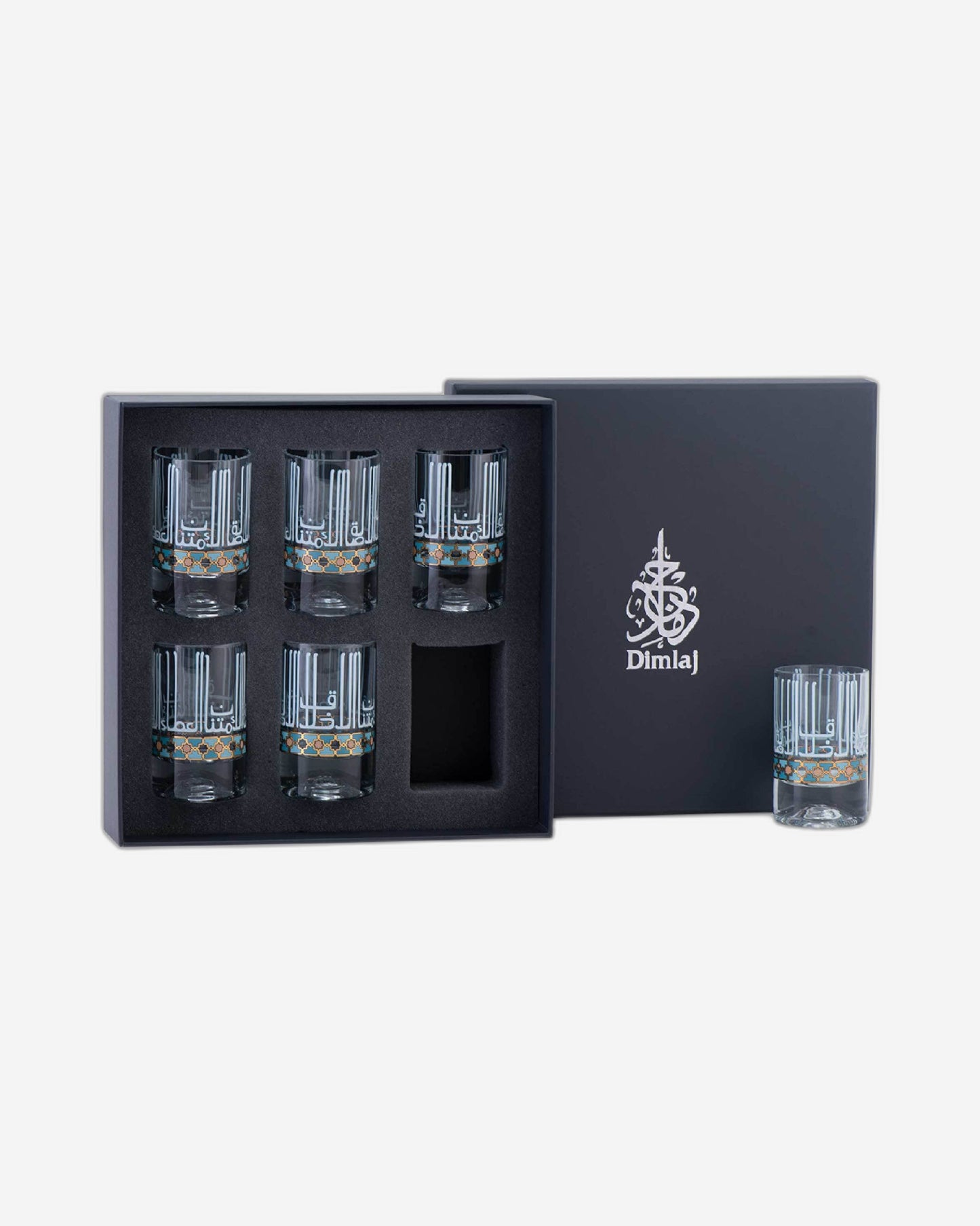 أكواب ديملاج أسالا القصيرة، 6 قطع، ذهبي وأخضر