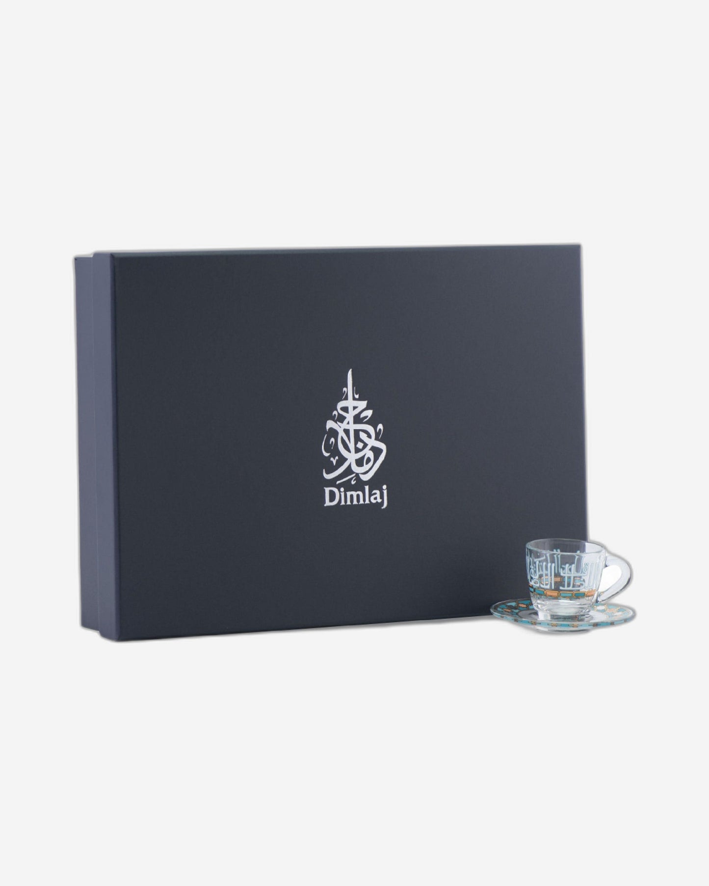 طقم فناجين وصحون قهوة ديملاج أسالا، 6 قطع، ذهبي وأخضر