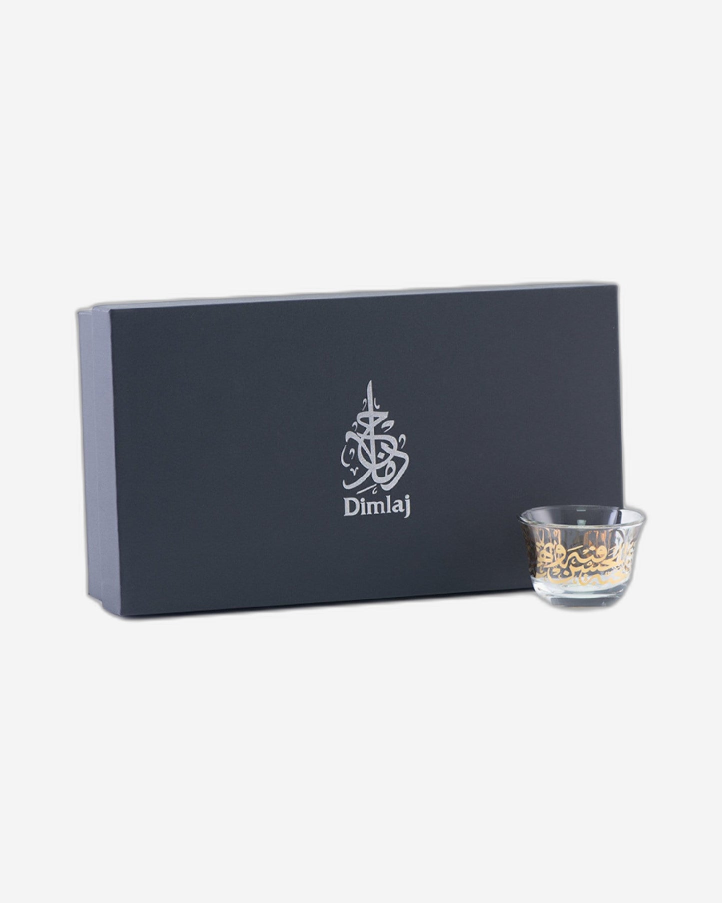 أكواب دملاج كريم قهوة 6 قطع ذهبي