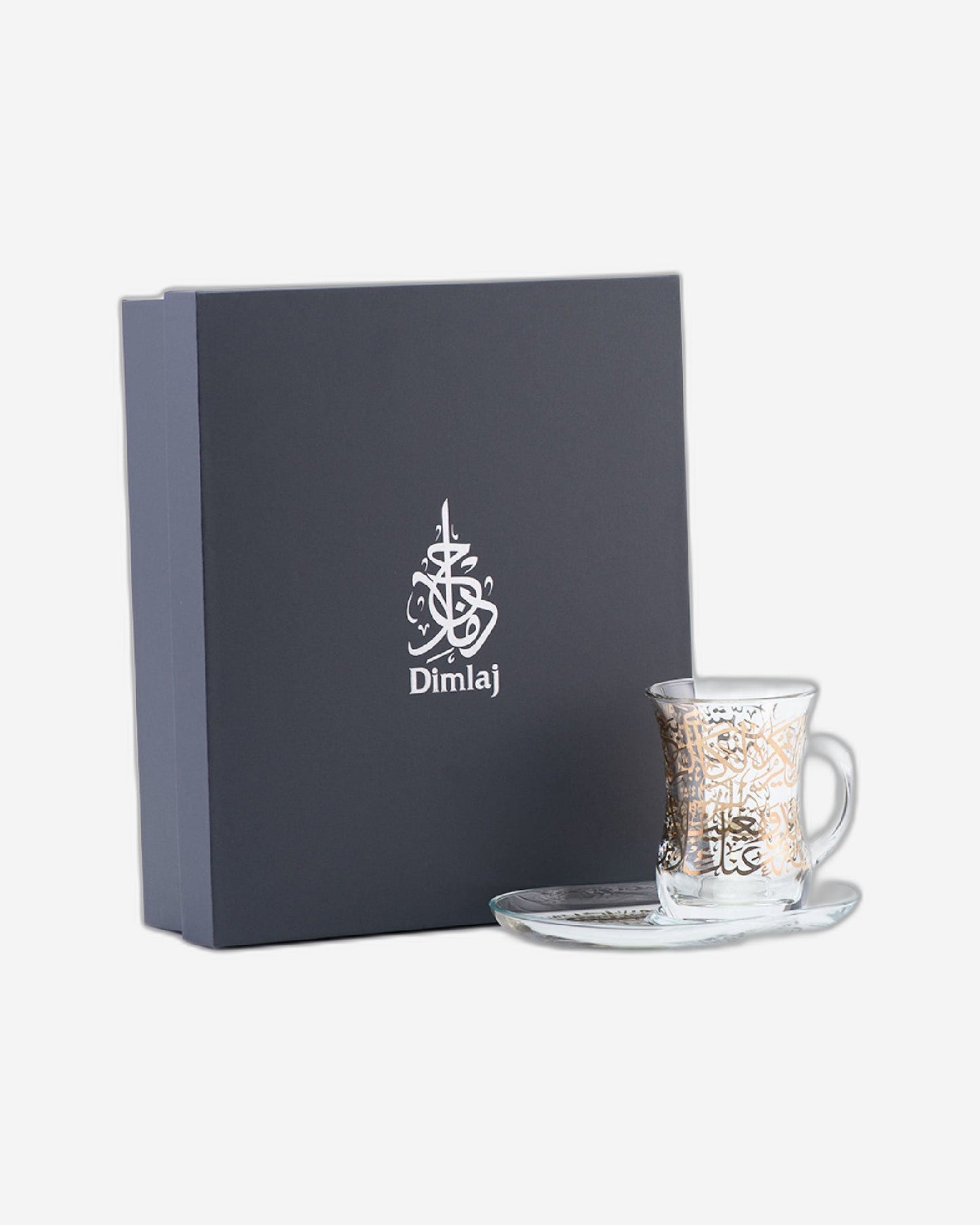 كوب وصحن ديملاج كريم، قطعتان، ذهبي اللون